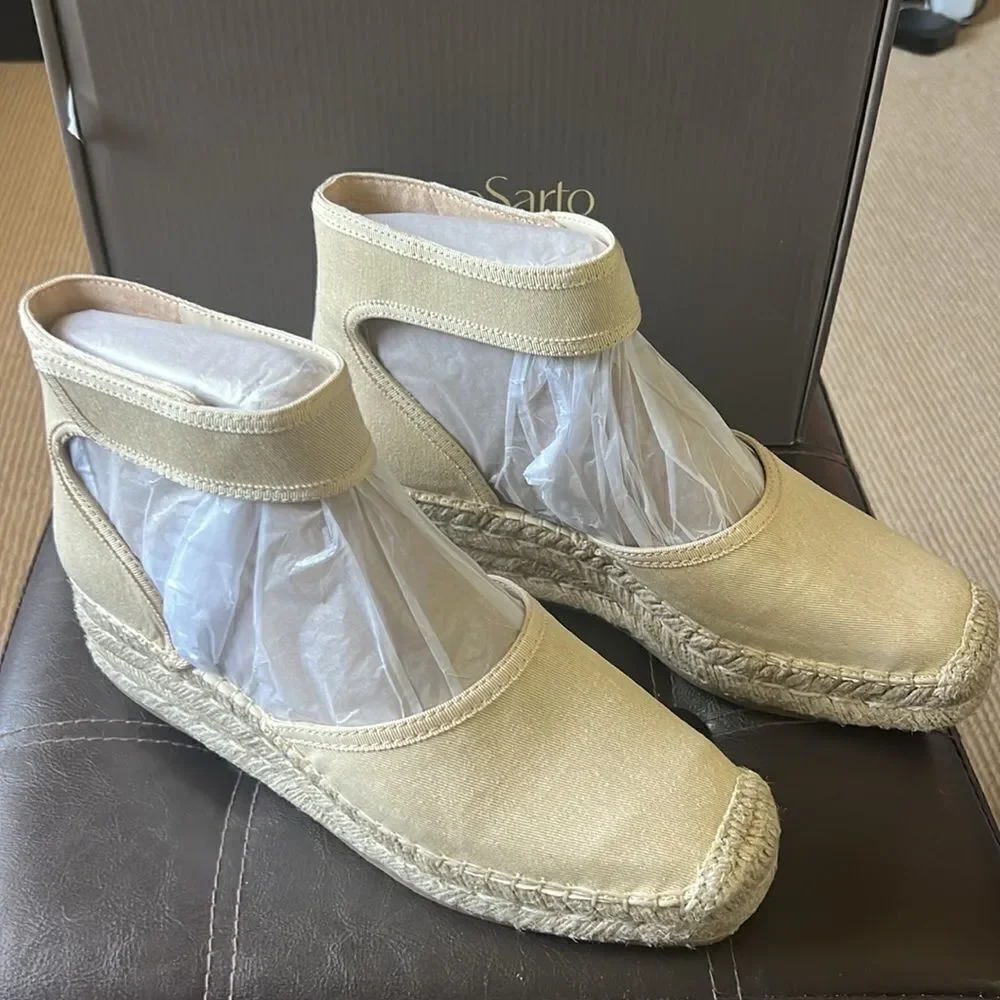 New Franco sartorial platform espadrilles beige 9